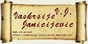 Vaskrsije Janičijević vizit kartica